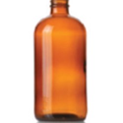 16 oz Glass Boston Round, Round, Flint, 28-405