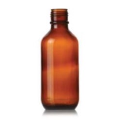 500 ml Glass Packer, Round, Amber, 38-439