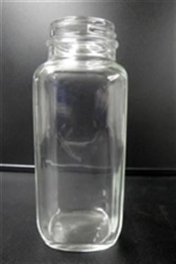 16 oz Glass Jar, Square, Flint, 48-400