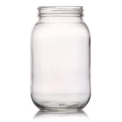 16 oz Glass Jar, Round, Flint, 63-405 
