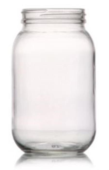 16 oz Glass Jar, Round, Flint, 63-400