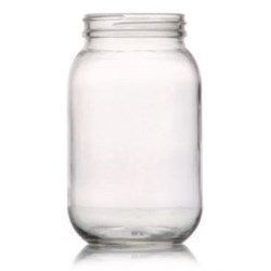 16 oz Glass Jar, Round, Flint, 63-400 