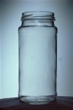 16 oz Glass Jar, Round, Flint, 63-2030
