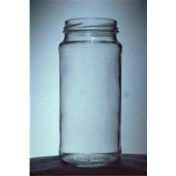 16 oz Glass Jar, Round, Flint, 63-2030 