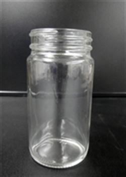16 oz Glass Jar, Round, Flint, 70-400 GPI finish Straight Sided