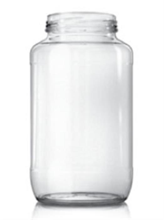 24.45 oz Glass Jar, Round, Flint, 63-2030