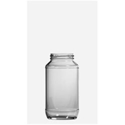 24 oz Glass Jar, Round, Flint, 63Lug finish 