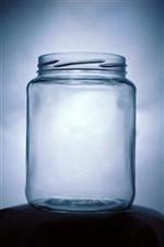 24 oz Glass Jar, Round, Flint, 82-2040 Squat