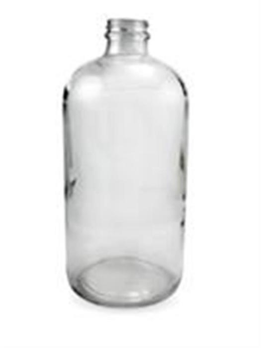32 oz Glass Boston Round, Round, Flint, Cork finish