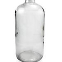32 oz Glass Boston Round, Round, Flint, Cork finish 
