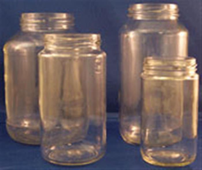 32 oz Glass Jar, Round, Flint, 63-2030