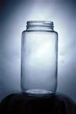 32 oz Glass Jar, Round, Flint, 70-2030