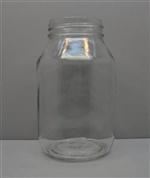32 oz Glass Jar, Round, Flint, 70-450 
