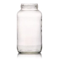 26 oz Glass Jar, Round, Flint, 63-2030 