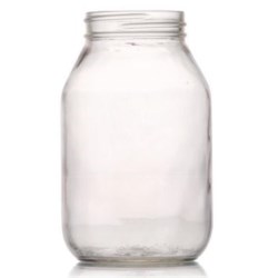 32 oz Glass Jar, Round, Flint, 70-450 