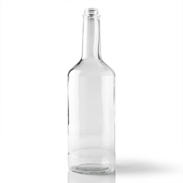 32 oz Glass Long Neck, Round, Flint, 28-405
