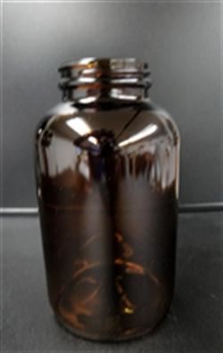 1250 cc Glass Packer, Round, Amber, 70-400 GPI finish