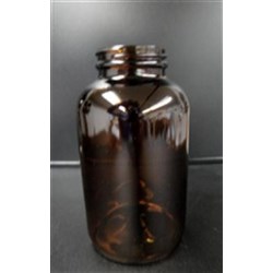 1250 cc Glass Packer, Round, Amber, 70-400 GPI finish