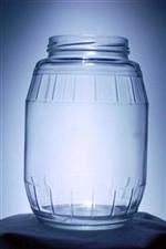 48 oz Glass Jar, Round, Flint, 82-2040 