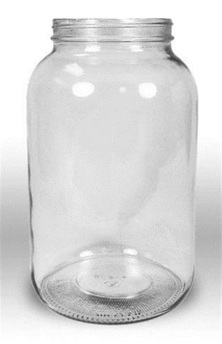 57 oz Glass Jar, Round, Flint, 70-450