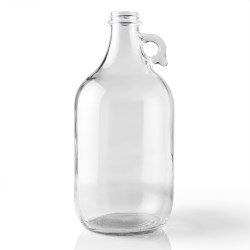 64 oz Glass Handleware, Round, Flint, 38-405 Finger Hole