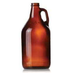 64 oz Glass Handleware, Round, Amber, 38-400
