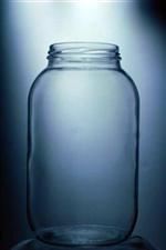 64 oz Glass Jar, Round, Flint, 240