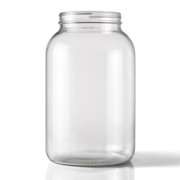 128 oz Glass Jar, Round, Clear, 110-405