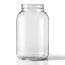 128 oz Glass Jar, Round, Clear, 110-405