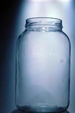 128 oz Glass Jar, Round, Flint, 110-405