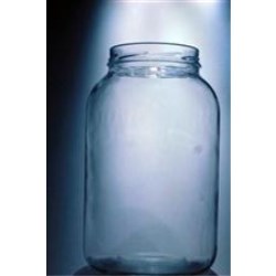 128 oz Glass Jar, Round, Flint, 110-405