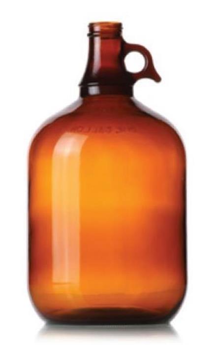 1 gal Glass Handleware, Round, Amber, 38-400