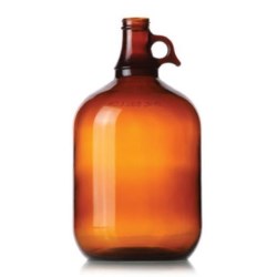 1 gal Glass Handleware, Round, Amber, 38-400