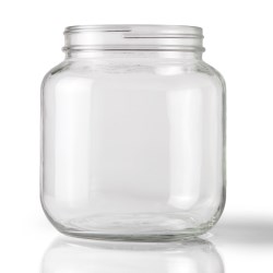 64 oz Glass Jar, Round, Flint, 110-405