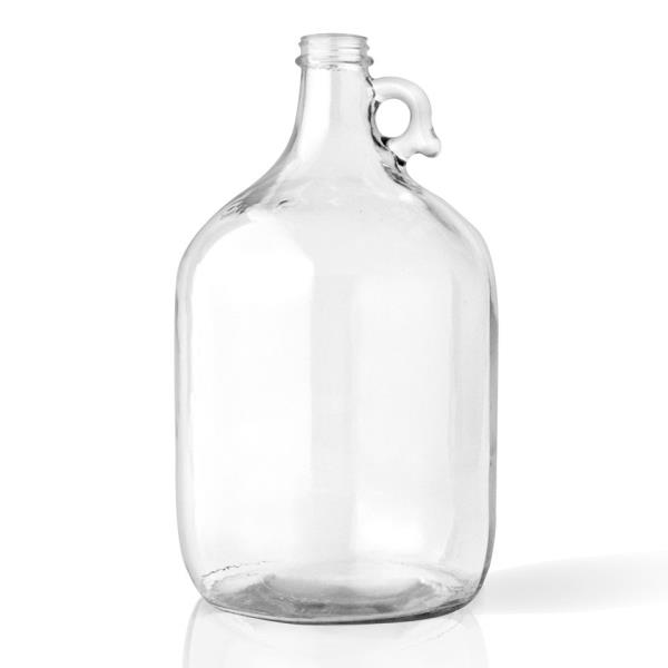 128 oz Glass Handleware, Round, Clear, 38-405 Finger Hole