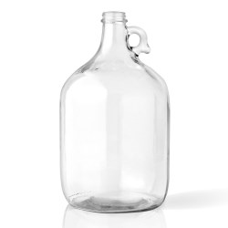 128 oz Glass Handleware, Round, Clear, 38-405 Finger Hole