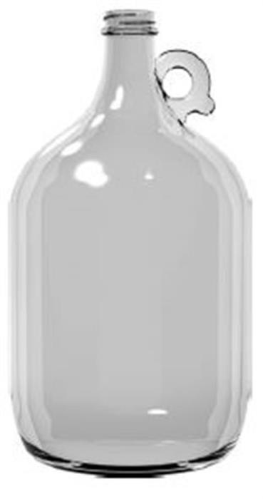 128 oz Glass Handleware, Round, Flint, 38-405 Finger Hole