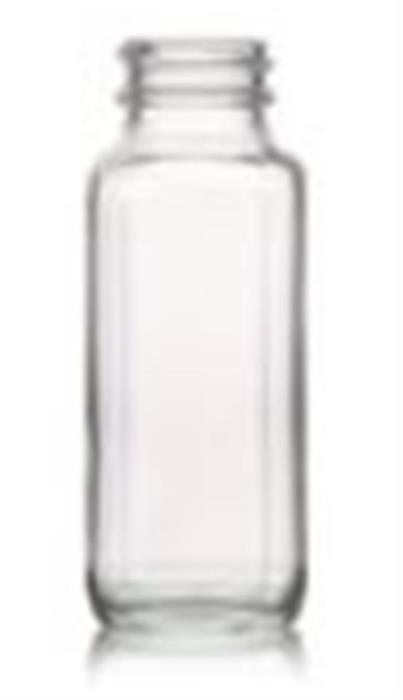 4 oz Glass Jar, Square, Flint, 33-920