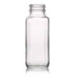 4 oz Glass Jar, Square, Flint, 33-920 