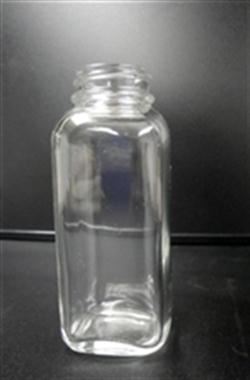 8 oz Glass Jar, Square, Flint, 43-400 GPI finish