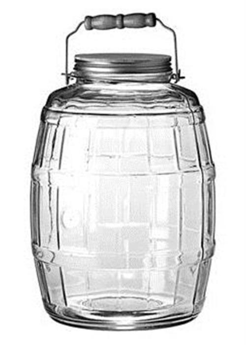 2.5 gal Glass Jar, Round, Flint, 120mm finish