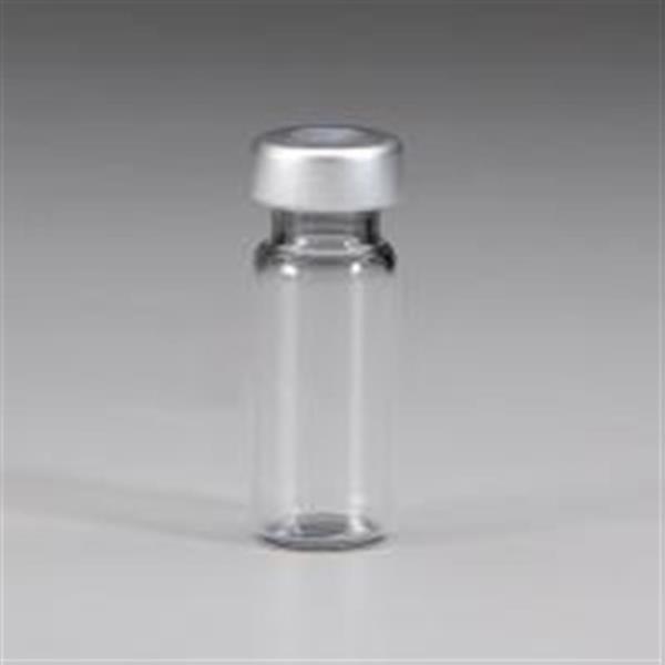 2 cc Glass Vial, Round, Flint, 13Special finish Sterile Gray Stopper