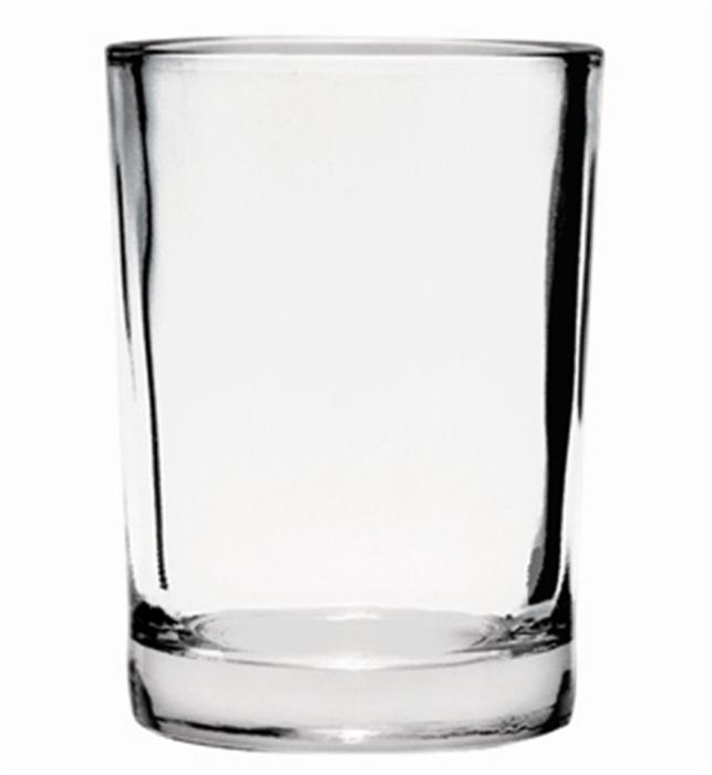 8 oz Glass Candle Jar, Round, Flint, N/A finish