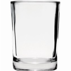 8 oz Glass Candle Jar, Round, Flint, N/A finish 