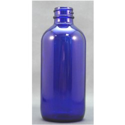 8 oz Glass Boston Round, Round, Cobalt Blue, 28-400