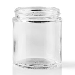 4 oz Glass Jar, Round, Flint, 58-400 Straight Sided