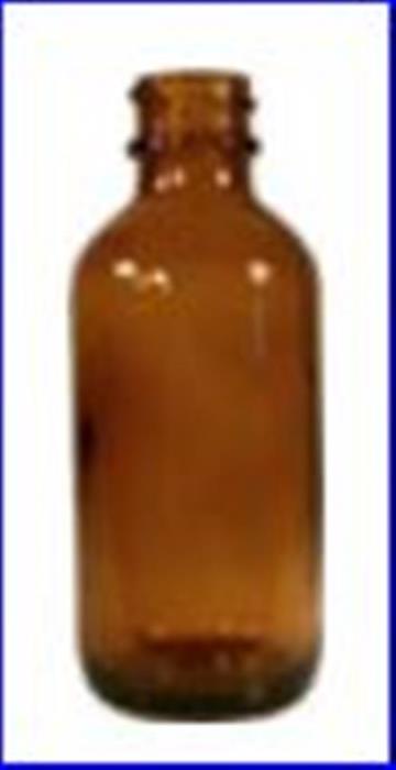 2 oz Glass Boston Round, Round, Amber, 20-400
