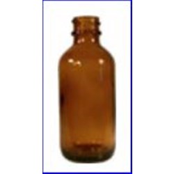 2 oz Glass Boston Round, Round, Amber, 20-400