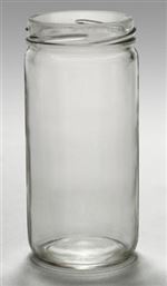 8 oz Glass Jar, Round, Flint, 58-400