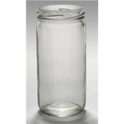 8 oz Glass Jar, Round, Flint, 58-400 